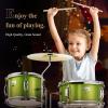 imageDrum Set Eastar 14 inch Drum Kit for Beginners 3Piece with Adjustable Throne Cymbal Pedal ampamp Two Pairs of Drumsticks Junior Drum Set with Bass Tom Snare Drum Metallic Green
