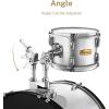 imageDrum Set Eastar 22 inch for Adults 5 Piece Full Size Drum Kit Junior Beginner with Pedal Cymbals Stands Stool and Sticks Metallic Silver