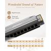 imageEastar Admiral 24 Holes Harmonica Key of C Tremolo for Beginners Adults Kids Performance Competition Mouth Organ with Hard Case and Cloth SilverBlack