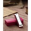 imageEastar Admiral 24 Holes Harmonica Key of C Tremolo for Beginners Adults Kids Performance Competition Mouth Organ with Hard Case and Cloth SilverPink