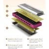 imageEastar Admiral 24 Holes Harmonica Key of C Tremolo for Beginners Adults Kids Performance Competition Mouth Organ with Hard Case and Cloth SilverPink