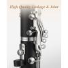 imageEastar B Flat Clarinet for Beginner Ebonite Clarinet Nickelplated with 2 Barrels 3 Reeds White Gloves Hard Case Cleaning Kt ECL300Beginner