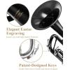 imageEastar Bb Standard Trumpet Set for Beginner Brass Student Trumpet Instrument with Hard Case Cleaning Kit 7C Mouthpiece and Gloves ETR380 Goldenblack