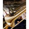 imageEastar Bb Tenor Slide Trombone for Beginners Students B Flat Brass Plated Trombone Instrument with Mouthpiece White Gloves Cleaning Kit ETB330 Golden