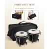 imageEastar Bongo Drums 6 and 7 Wood Percussion Instrument Bongos for Kids Adults Beginners Natural Finish EBO1Black