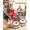 imageEastar Bongo Drums 6 and 7 Wood Percussion Instrument Bongos for Kids Adults Beginners Natural Finish EBO1Natural Finish