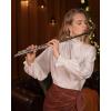 imageEastar Closed Hole 16 Keys Flute for Beginner Kids Student with Cleaning Kit Stand Case Gloves Tuning Rod Nickel EFL1Nickel