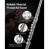 imageEastar Closed Hole 16 Keys Flute for Beginner Kids Student with Cleaning Kit Stand Case Gloves Tuning Rod Nickel EFL1Nickel