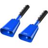 imageEastar Cow Bell with Handle 2 Pack Cowbells for Sporting Events 10 Inch Cowbells Noise Makers Cheering Bell for Football Games Stadiums Halloween Gifts Blackblue