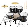 imageEastar Drum Set for Kids  16 inch 5Piece Drum Kit for Beginners with Adjustable Throne and Cymbal Pedal ampamp Drumsticks Metallic Blue EDS350MBEBlack