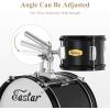 imageEastar Drum Set for Kids  16 inch 5Piece Drum Kit for Beginners with Adjustable Throne and Cymbal Pedal ampamp Drumsticks Metallic Blue EDS350MBEBlack