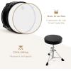 imageEastar Drum Set for Kids  16 inch 5Piece Drum Kit for Beginners with Adjustable Throne and Cymbal Pedal ampamp Drumsticks Metallic Blue EDS350MBEBlack