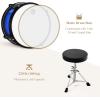 imageEastar Drum Set for Kids  16 inch 5Piece Drum Kit for Beginners with Adjustable Throne and Cymbal Pedal ampamp Drumsticks Metallic Blue EDS350MBEBlue
