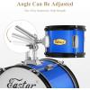 imageEastar Drum Set for Kids  16 inch 5Piece Drum Kit for Beginners with Adjustable Throne and Cymbal Pedal ampamp Drumsticks Metallic Blue EDS350MBEBlue