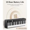 imageEastar EP10 Beginner Foldable Digital Piano 88 Key Full Size Semi Weighted Keyboard Bluetooth Portable Electric Piano with Piano Bag