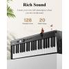 imageEastar EP10 Beginner Foldable Digital Piano 88 Key Full Size Semi Weighted Keyboard Bluetooth Portable Electric Piano with Piano Bag