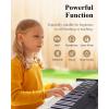 imageEastar EP10 Beginner Foldable Digital Piano 88 Key Full Size Semi Weighted Keyboard Bluetooth Portable Electric Piano with Piano Bag