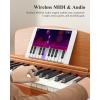 imageEastar EP80 Piano Keyboard 88 Keys Full Size Electric Keyboard Piano with VelocitySensitive Key Portable Beginner Digital Piano Bundle Piano Stand Sustain Pedal Music Stand and Headphones Brown