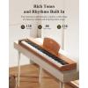 imageEastar EP80 Piano Keyboard 88 Keys Full Size Electric Keyboard Piano with VelocitySensitive Key Portable Beginner Digital Piano Bundle Piano Stand Sustain Pedal Music Stand and Headphones Brown
