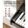 imageEastar EUP80 Digital Piano 88 Key VelocitySensitive Keyboard FullSize Electric Piano Keyboard for Beginner Upright Keyboard Piano Bundle Music Stand Pedal Headphones and Stickers