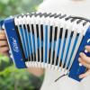 imageEastar Kids Accordion Toy Accordian Mini Musical Instruments 10 Keys Button for Child Children Kids Toddlers Beginners Whiteblue
