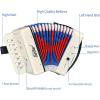 imageEastar Kids Accordion Toy Accordian Mini Musical Instruments 10 Keys Button for Child Children Kids Toddlers Beginners Whitewhite