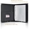 imageEastar Leather Sheet Music Folder Black 3 Rings Binder 135quot x 105quot Piano Music Choir Book with Elastic Hand Strap for15 Pockets for Sheets A4 New Version ESMF1