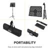 imageEastar Metal Music Stand for Sheet Music Book and Note Laptop Guitar Portable Music Stand Kit Adjustable from 23 to 61 with LED Light Music Clip Holder Carrying Bag Black