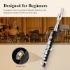 imageEastar Piccolo Instrument for Beginners Students Key of C Flute Resin Hard Case Cleaning Kit Gloves 2Piece Black EPC3SBlack