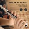 imageEastar Piccolo Instrument for Beginners Students Key of C Flute Resin Hard Case Cleaning Kit Gloves 2Piece Black EPC3SBlack