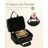 imageEastar Pocket Trumpet B Flat Brass Bb Pocket Trumpet with Mouthpiece 7C Cleaning Cloth Hard Case Gloves Full Kit Gold Lacquer ETR330Golden