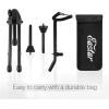 imageEastar Saxophone Stand Portable Alto Sax Stand Includes 2 Detachable Pegs for FluteClarinet with Storage Bag 3 in 1 EST004 Black