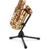 imageEastar Saxophone Stand Portable Alto Sax Stand Includes 2 Detachable Pegs for FluteClarinet with Storage Bag 3 in 1 EST004 Black