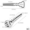 imageEastar Silver Plated Bb 3c Trumpet Mouthpiece 3c