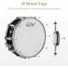 imageEastar Snare Drum Set with Drum Sticksfor Beginners with Drum Stand Mute Pad Snare Drum Bag Drum Key 14quotX 55quot Starry BlueBlack