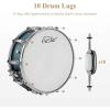imageEastar Snare Drum Set with Drum Sticksfor Beginners with Drum Stand Mute Pad Snare Drum Bag Drum Key 14quotX 55quot Starry BlueBlue