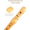 imageEastar Soprano Beginners Recorder Baroque fingering C Key Maple Descant Recorder Instrument for Kids Adults 3 Piece Recorder With Hard Case Fingering Chart Cleaning Kit ERS31BMGerman