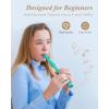 imageEastar Soprano Recorder Instrument for Kids Beginner German Fingering C Key 3 Piece with Cleaning Kit Thumb Rest Cotton Bag Fingering Chart ERS21GSB Sky Blue SchoolApprovedLake Blue