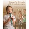 imageEastar Soprano Recorder Instrument for Kids Beginner German Fingering C Key 3 Piece with Cleaning Kit Thumb Rest Cotton Bag Fingering Chart ERS21GSB Sky Blue SchoolApprovedGreen