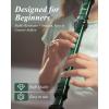 imageEastar Soprano Recorder Instrument for Kids Beginner German Fingering C Key 3 Piece with Cleaning Kit Thumb Rest Cotton Bag Fingering Chart ERS21GSB Sky Blue SchoolApprovedGreen