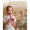 imageEastar Soprano Recorder Instrument for Kids Beginner German Fingering C Key 3 Piece with Cleaning Kit Thumb Rest Cotton Bag Fingering Chart ERS21GSB Sky Blue SchoolApprovedPink