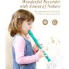 imageEastar Soprano Recorder Instrument for Kids Beginner German Fingering C Key 3 Piece with Cleaning Kit Thumb Rest Cotton Bag Fingering Chart ERS21GSB Sky Blue SchoolApprovedLake Blue