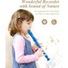 imageEastar Soprano Recorder Instrument for Kids Beginner German Fingering C Key 3 Piece with Cleaning Kit Thumb Rest Cotton Bag Fingering Chart ERS21GSB Sky Blue SchoolApprovedBlue