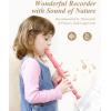 imageEastar Soprano Recorder Instrument for Kids Beginner German Fingering C Key 3 Piece with Cleaning Kit Thumb Rest Cotton Bag Fingering Chart ERS21GSB Sky Blue SchoolApprovedLight Pink