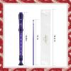imageEastar Soprano Recorder Instrument for Kids Beginner German Fingering C Key 3 Piece with Cleaning Kit Thumb Rest Cotton Bag Fingering Chart ERS21GSB Sky Blue SchoolApprovedPurple