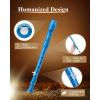 imageEastar Soprano Recorder Instrument for Kids Beginner German Fingering C Key 3 Piece with Cleaning Kit Thumb Rest Cotton Bag Fingering Chart ERS21GSB Sky Blue SchoolApprovedBlue