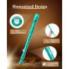 imageEastar Soprano Recorder Instrument for Kids Beginner German Fingering C Key 3 Piece with Cleaning Kit Thumb Rest Cotton Bag Fingering Chart ERS21GSB Sky Blue SchoolApprovedLake Blue