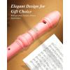 imageEastar Soprano Recorder Instrument for Kids Beginner German Fingering C Key 3 Piece with Cleaning Kit Thumb Rest Cotton Bag Fingering Chart ERS21GSB Sky Blue SchoolApprovedLight Pink