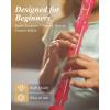imageEastar Soprano Recorder Instrument for Kids Beginner German Fingering C Key 3 Piece with Cleaning Kit Thumb Rest Cotton Bag Fingering Chart ERS21GSB Sky Blue SchoolApprovedPink