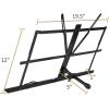imageEastar Tabletop Music Stand for Sheet Music ESMF3 Table Top Desktop Book Stand Folding Portable Sheet Music Stand Adjustable Travel Music Holder Lightweight with Carrying Bag Black